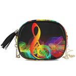 Load image into Gallery viewer, Crossbody bag PU Leather Neon Music Notes.
