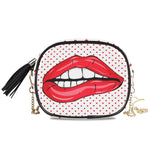 Load image into Gallery viewer, Chain bags for Woman! Sexy Red Lips High Quality Fashion PU Leather.
