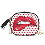 Load image into Gallery viewer, Chain bags for Woman! Sexy Red Lips High Quality Fashion PU Leather.
