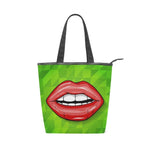 Load image into Gallery viewer, Tote Bags Shoulder Cloth Shopping Bag Eco Sexy red lips Female.
