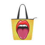 Load image into Gallery viewer, Tote Bags Shoulder Cloth Shopping Bag Eco Sexy red lips Female.
