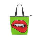 Load image into Gallery viewer, Tote Bags Shoulder Cloth Shopping Bag Eco Sexy red lips Female.
