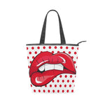 Load image into Gallery viewer, Tote Bags Shoulder Cloth Shopping Bag Eco Sexy red lips Female.
