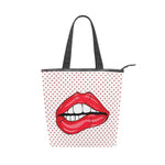 Load image into Gallery viewer, Tote Bags Shoulder Cloth Shopping Bag Eco Sexy red lips Female.
