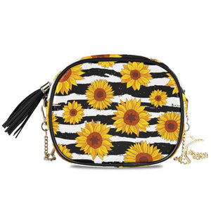 Shoulder Bag Sunflower Pattern Chain.