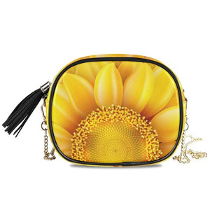 Shoulder Bag Sunflower Pattern Chain.