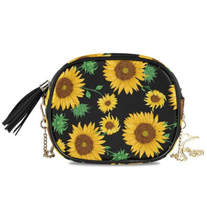 Shoulder Bag Sunflower Pattern Chain.