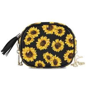 Shoulder Bag Sunflower Pattern Chain.