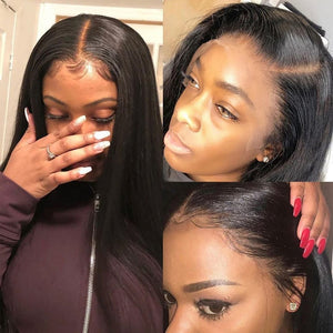 Straight Lace Front Wig Brazilian Human Hair