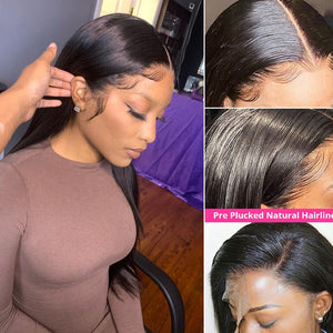 Straight Lace Front Wig Brazilian Human Hair