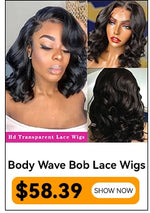 Load image into Gallery viewer, Short Bob Wig Transparent Lace Front Human Hair
