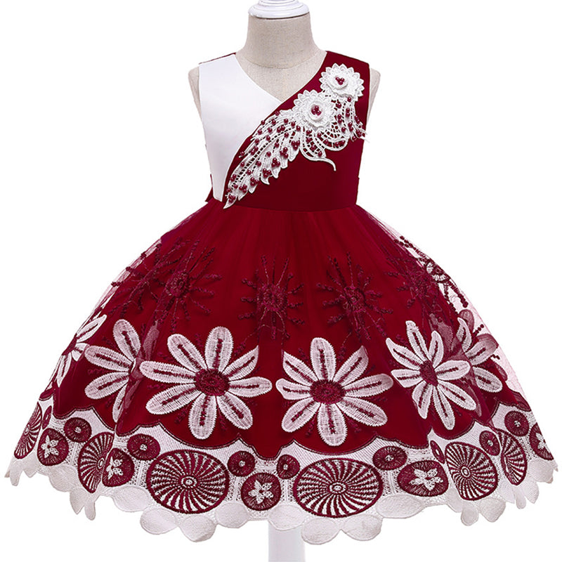 Embroidery Silk Princess Dress