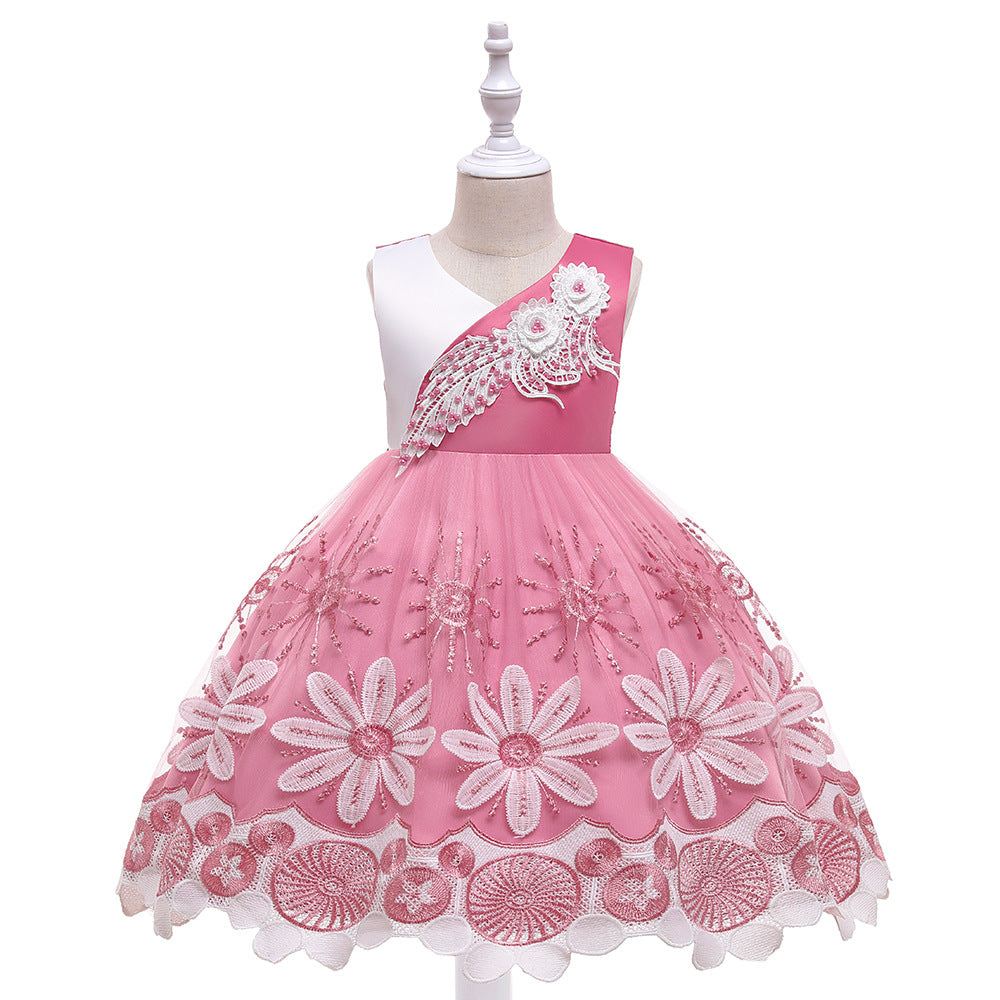 Embroidery Silk Princess Dress