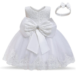 Lace Dresses Kids Flower Elegant