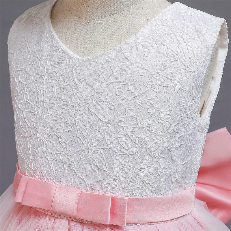 Lace Dresses Kids Flower Elegant