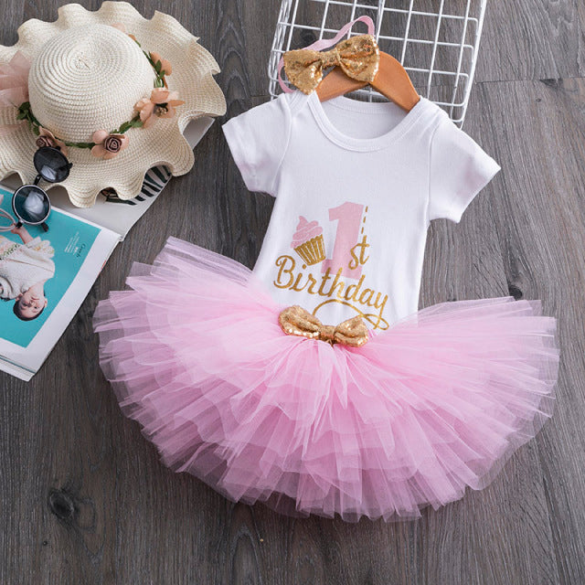 1 Year Baby Girl Clothes Unicorn Party Set