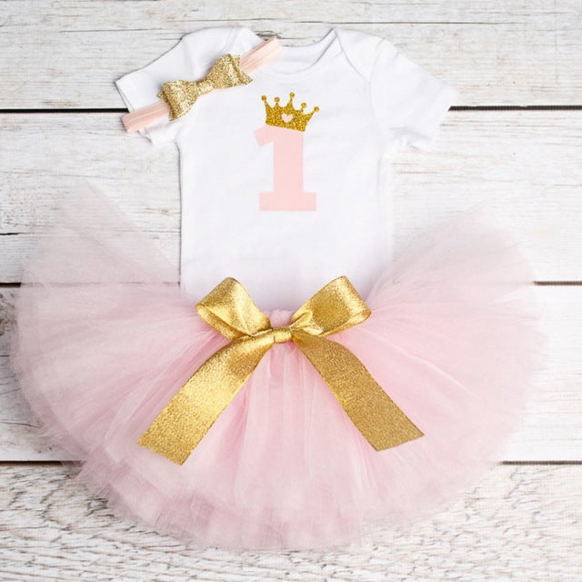 1 Year Baby Girl Clothes Unicorn Party Set