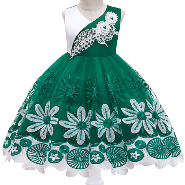 Embroidery Silk Princess Dress