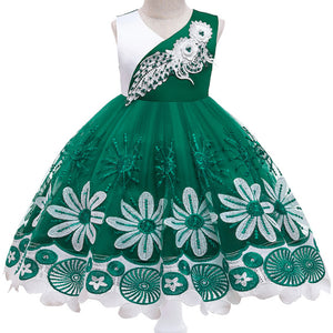 Embroidery Silk Princess Dress