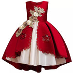 Load image into Gallery viewer, Embroidery Silk Princess Dress
