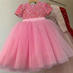 Load image into Gallery viewer, Girls Golden Sequin Shiny Tutu Dress
