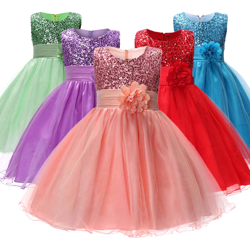 Party dress sequins Sleeveless For Girls