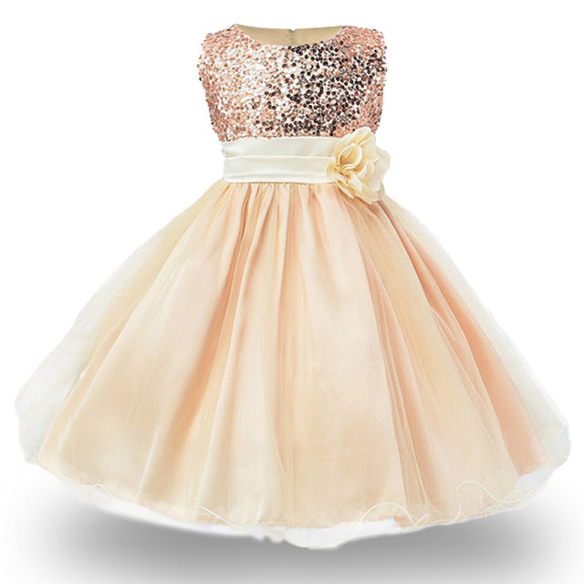 Party dress sequins Sleeveless For Girls