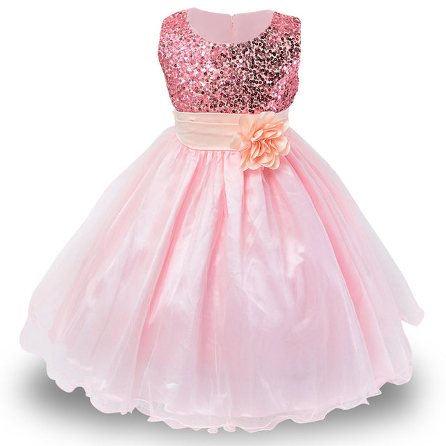 Party dress sequins Sleeveless For Girls