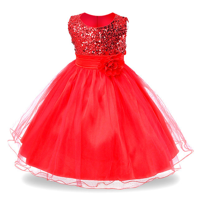 Party dress sequins Sleeveless For Girls