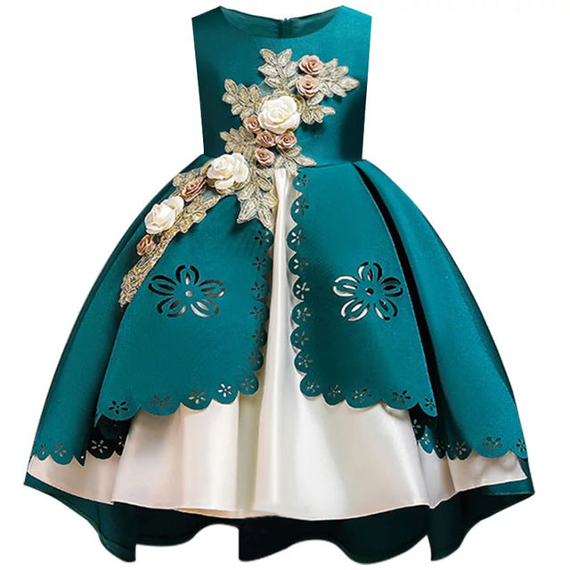 Embroidery Silk Princess Dress