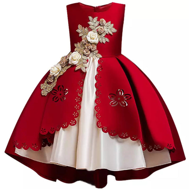 Embroidery Silk Princess Dress